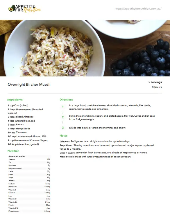 appetite for nutrition recipe