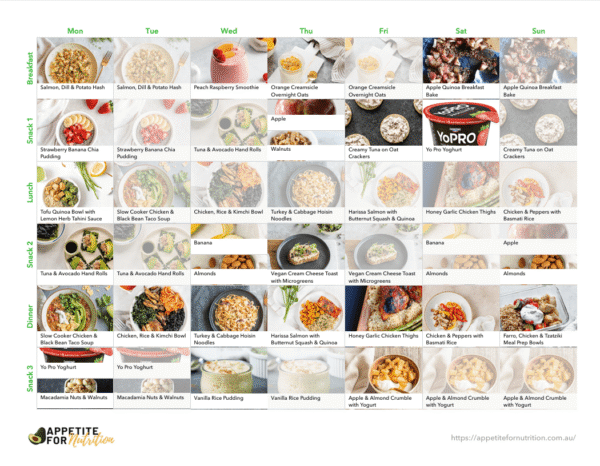Healthy Eating Weight Loss Meal Plan (2500calories) (7days)