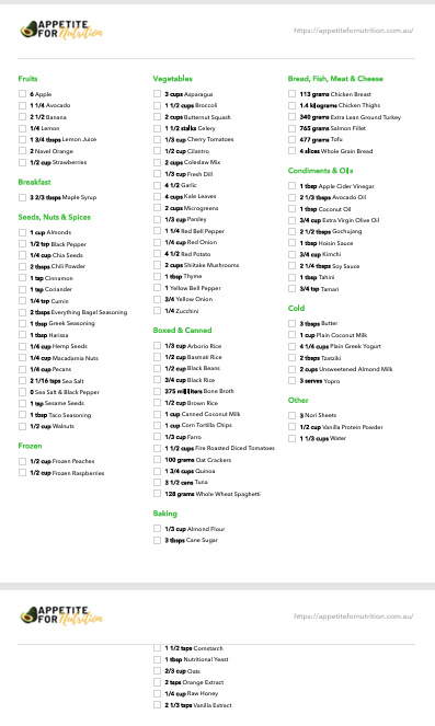 Healthy Eating Weight Loss Meal Plan (2500calories) (7days)