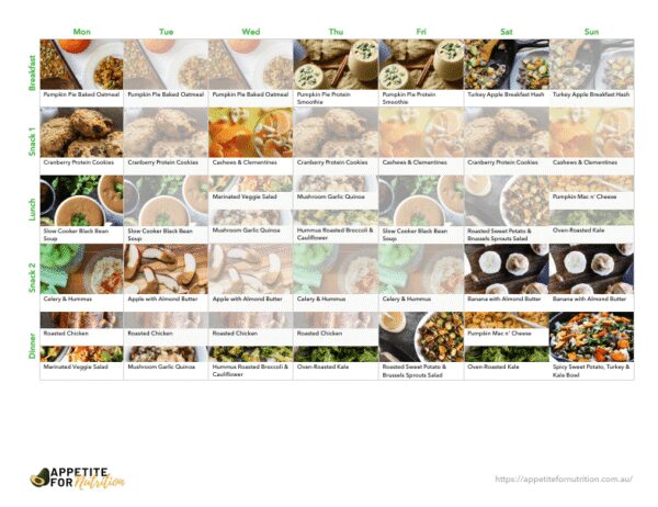 21 Day Real Food Real Quick Meal Plan (21 days)